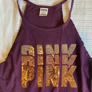 Victoria’s Secret Pink Tank Purple Rose Gold Top
